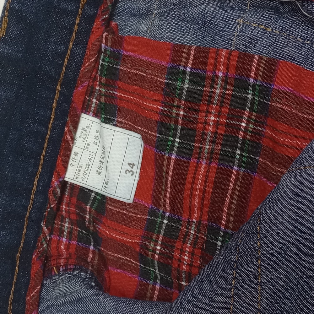 BIEPA MULTICOLORED MEN'S STRAIGHT JEANS WITH DIFFERENT FABRICS PATCHWORK ART - Picture 15 of 16